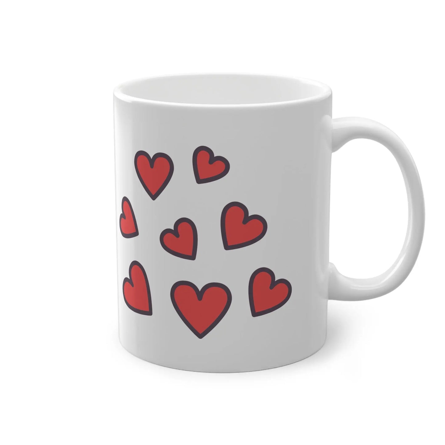 Tasse "Danke, dass du so großartig bist" mit Herzen, Keramik, weiß Printify