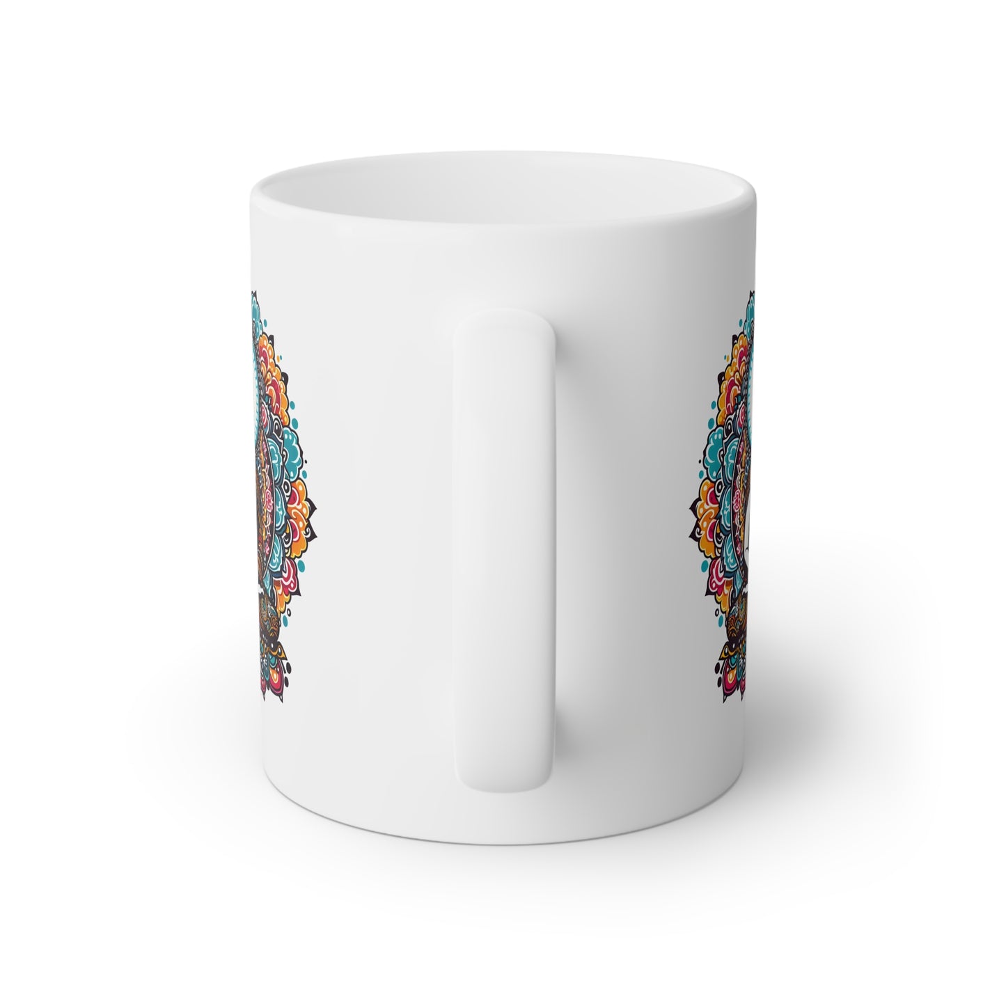 Buddha Tasse - bunte Lotusblumen mit Zitat - MFunke Shop