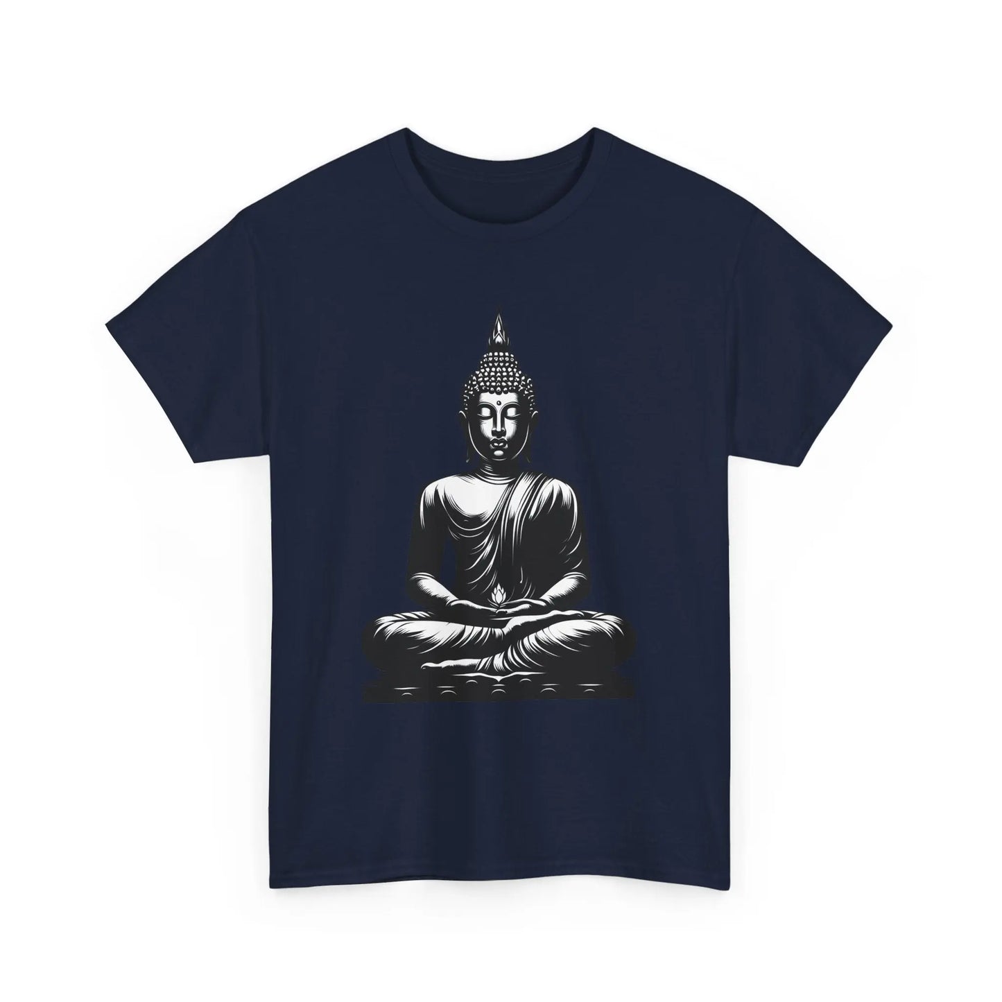 Buddha T-Shirt für Ruhe & Gelassenheit Unisex - Marineblau MFunke Shop