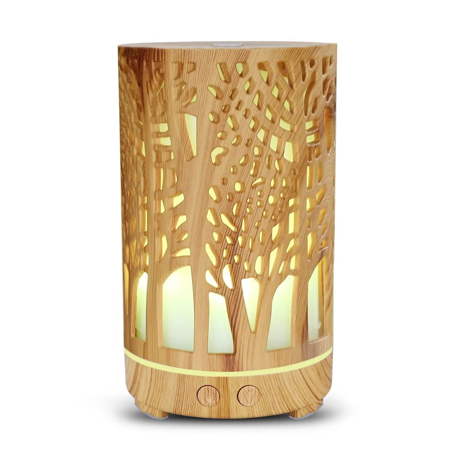 Aroma Diffuser Baummotiv gelbes LED Licht