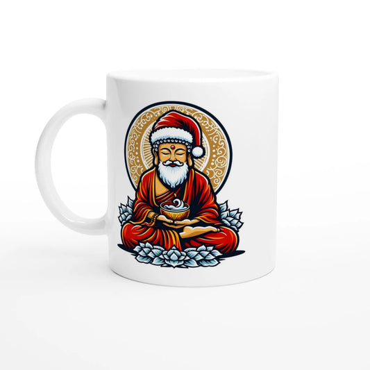 Buddha Weihnachtsmotiv Tasse weiß MFunke Shop