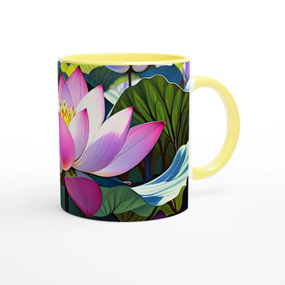 Keramiktasse mit Motiv Lotusblüte MFunke Shop Meditation Relax Yoga