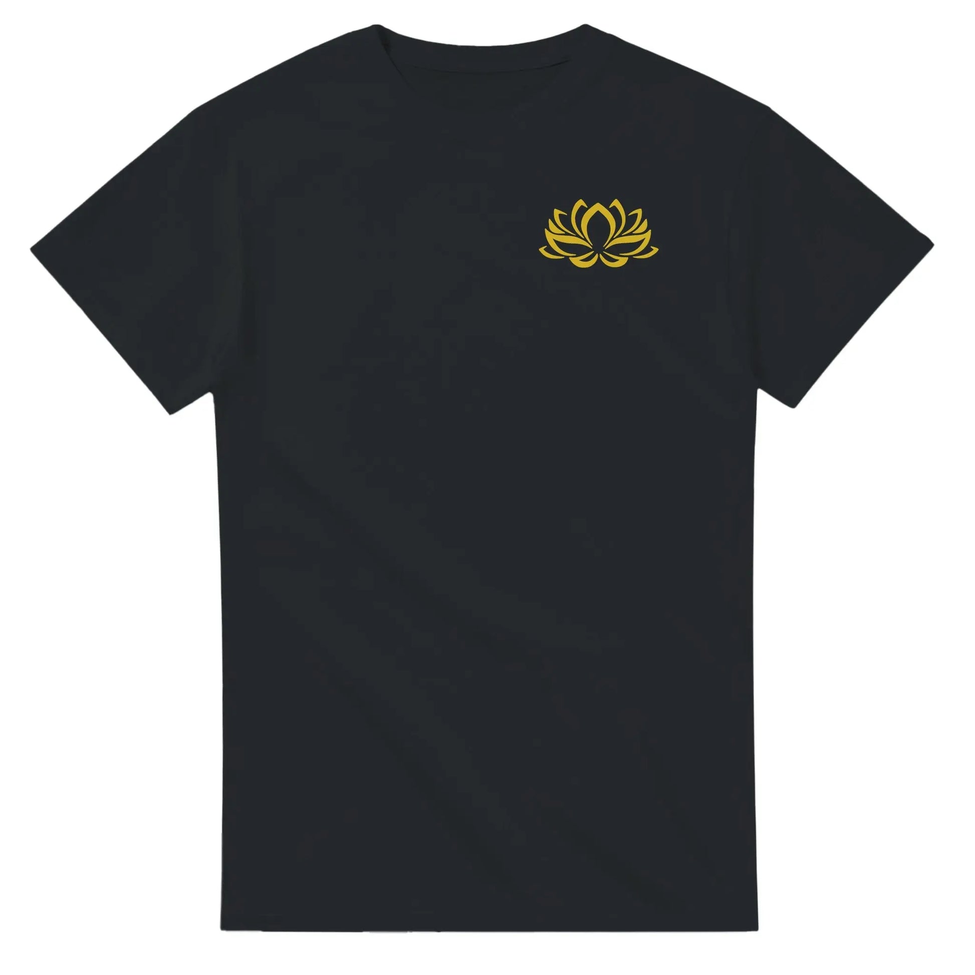 T-Shirt mit kleiner goldener Lotusblume Farbe schwarz MFunke Shop