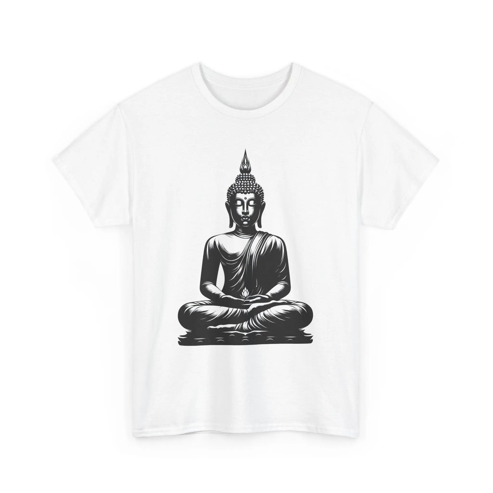 Buddha T-Shirt für Ruhe & Gelassenheit Unisex -  Weiß MFunke Shop
