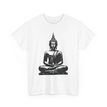 Buddha T-Shirt für Ruhe & Gelassenheit Unisex -  Weiß MFunke Shop