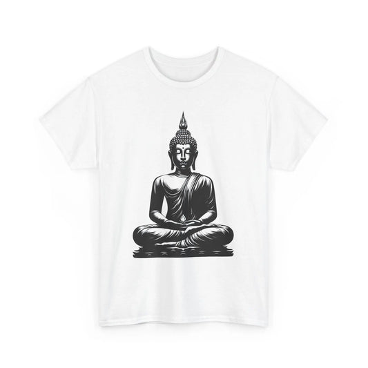 Buddha T-Shirt für Ruhe & Gelassenheit Unisex -  Weiß MFunke Shop