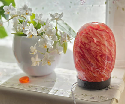 Aroma Diffuser "Planet" aus Glas für Aromatherapie und Luftbefeuchtung mit Licht MFunke