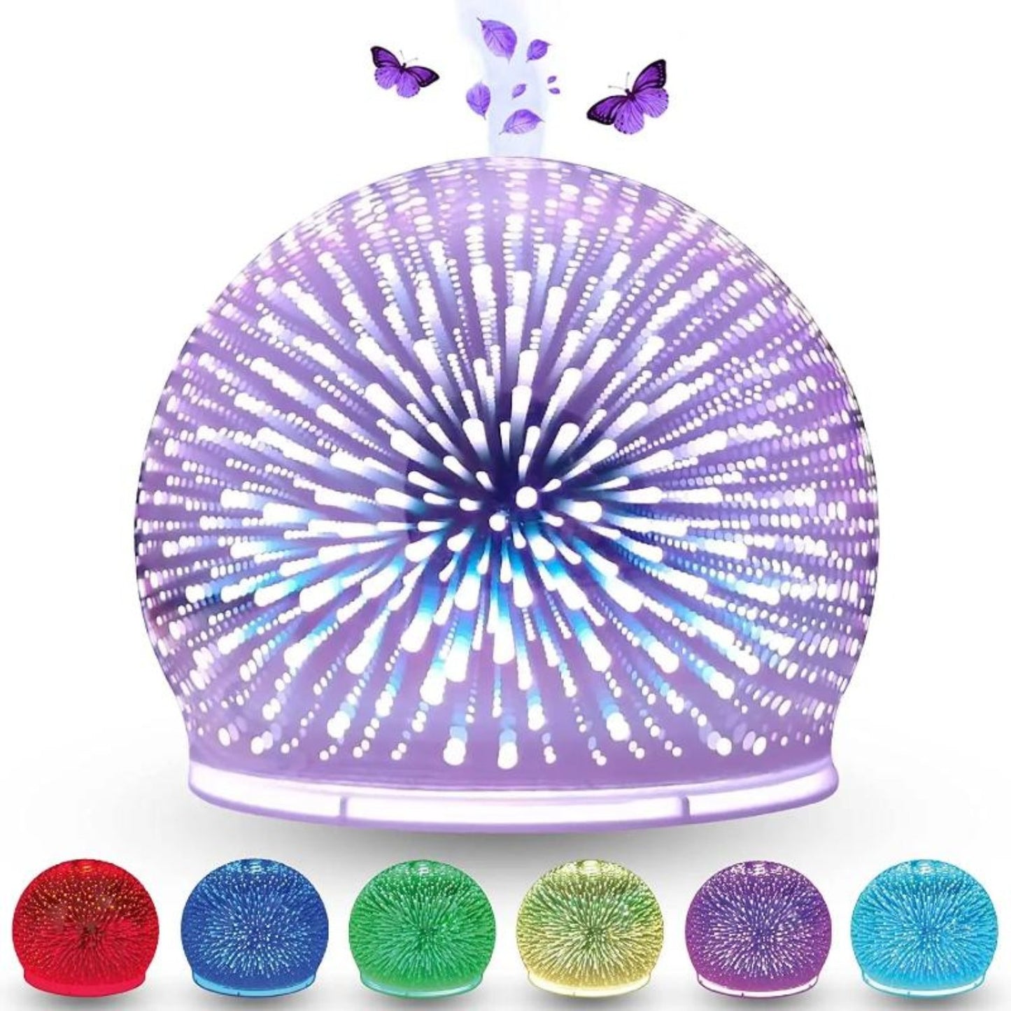 Aroma Diffuser Glaskugel Hauptbild LED 7 Farben MFunke Shop