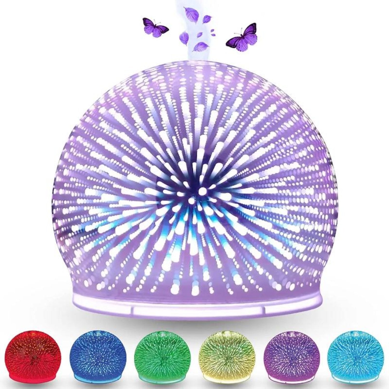 Aroma Diffuser Glaskugel Hauptbild LED 7 Farben MFunke Shop
