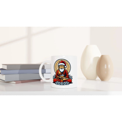 Buddha Weihnachtsmotiv Tasse weiß MFunke Shop